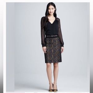 Diane Von Furstenberg Snake Print Sz 10